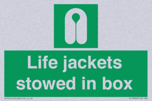 Life jackets stowed in box